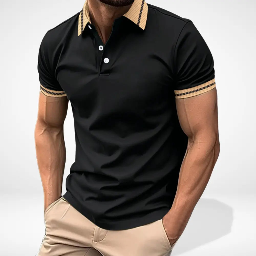 Heren Poloshirt Korte Mouwen Met Contrasterende Kraag 6