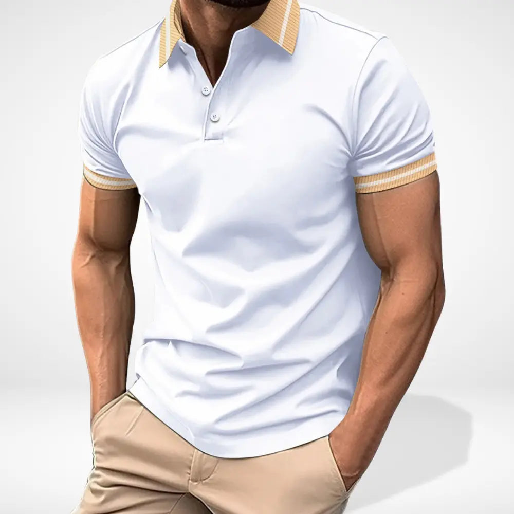 Heren Poloshirt Korte Mouwen Met Contrasterende Kraag 7