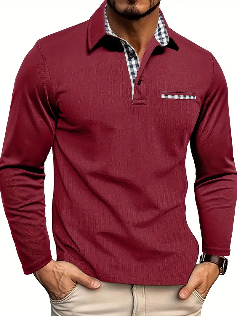 Heren Poloshirt Lange Mouwen Casual 1
