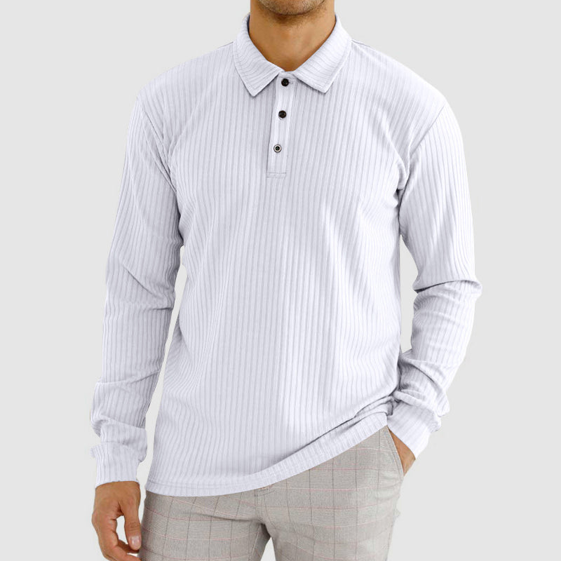 Heren Poloshirt Lange Mouwen Casual 3