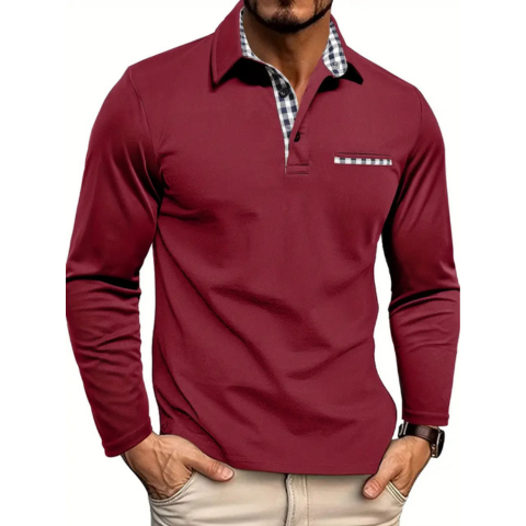 Heren Poloshirt Lange Mouwen Tijdloos voor Casual en Nette Outfits 0