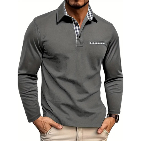 Heren Poloshirt Lange Mouwen Tijdloos voor Casual en Nette Outfits 1