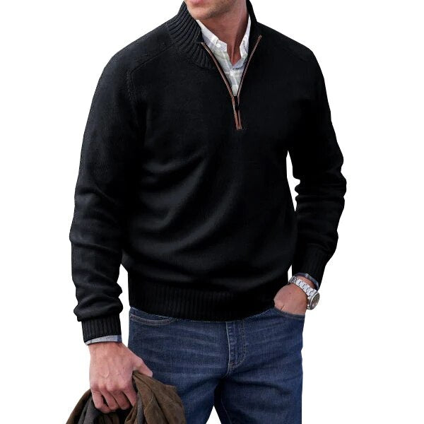 Heren Poloshirt Met Hoge Kraag Voor Koude Dagen 7