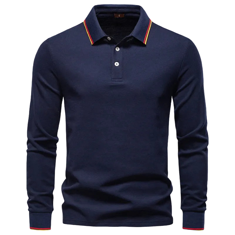 Heren Poloshirt Met Lange Mouwen 0