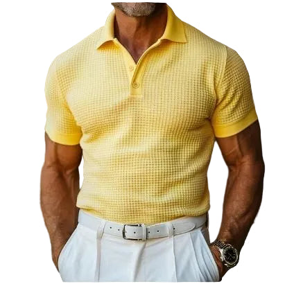 Heren Poloshirt Wafelstructuur Casual 0