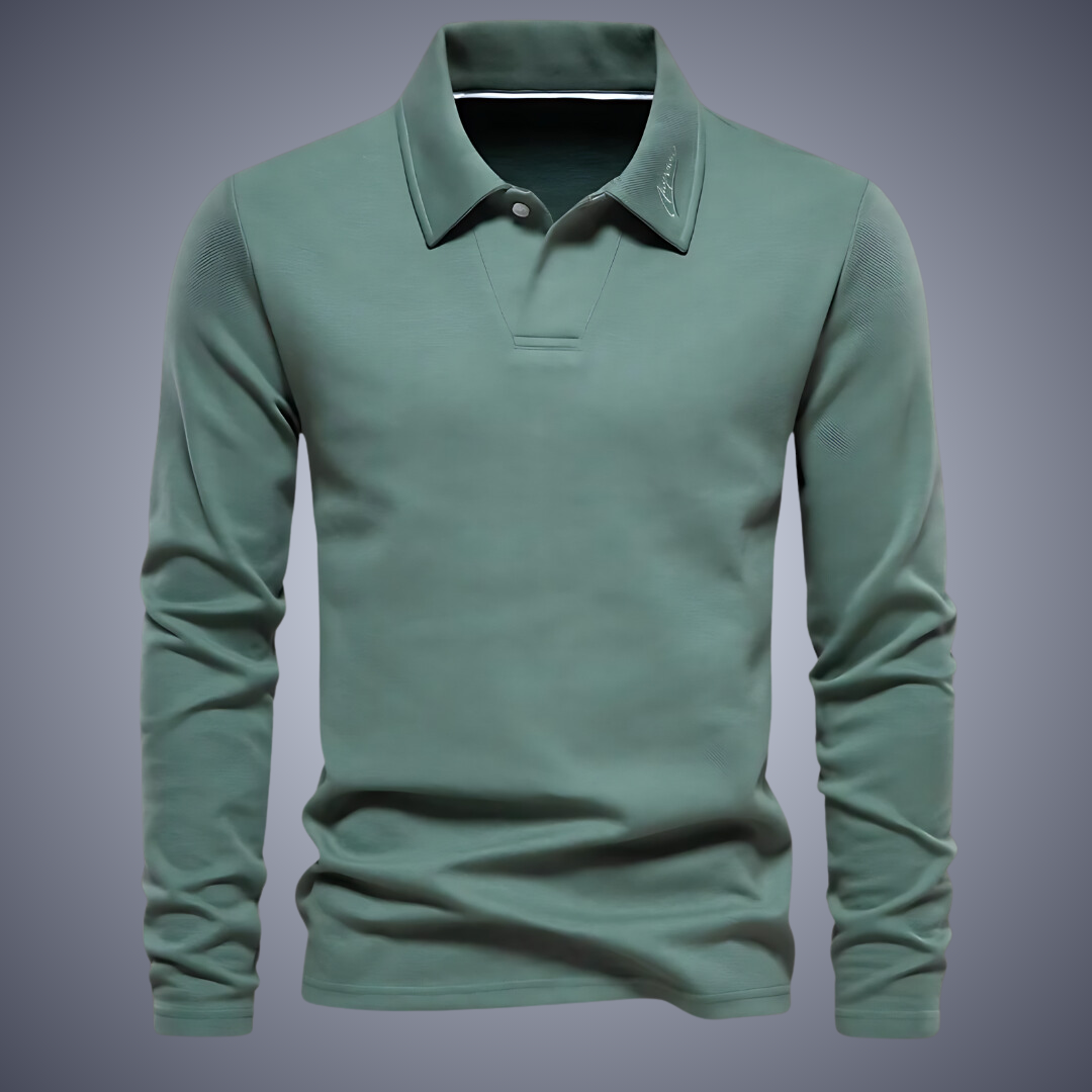 Heren Poloshirt met Lange Mouwen Casual 1
