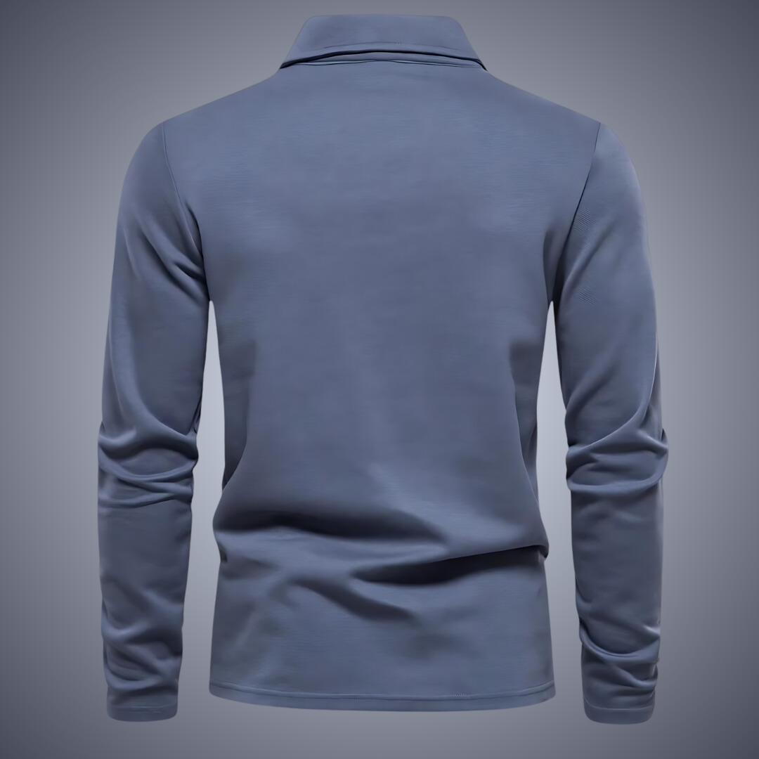 Heren Poloshirt met Lange Mouwen Casual 4