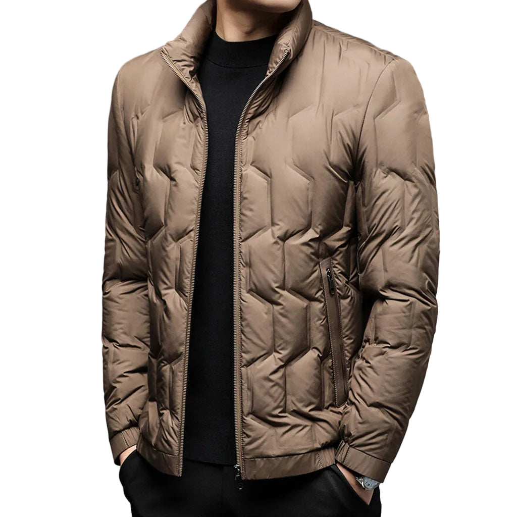 Heren Pufferjack met Opstaande Kraag en Ritssluiting 0