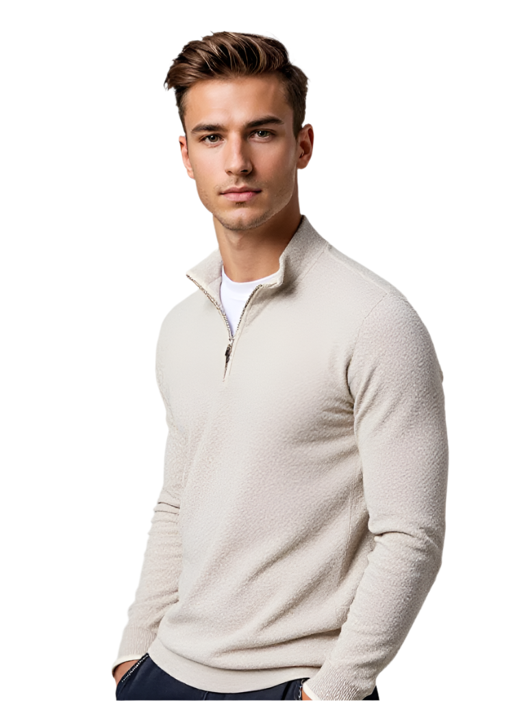 Heren Pullover V-hals Gebreid Comfortabel 0