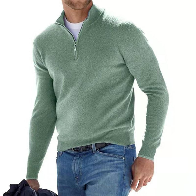 Heren Pullover V-hals Gebreid Comfortabel 5