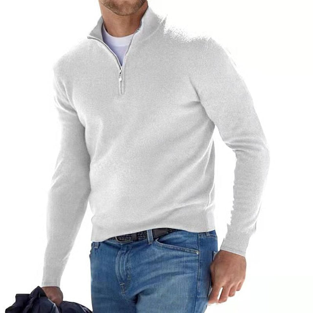 Heren Pullover V-hals Gebreid Comfortabel 7