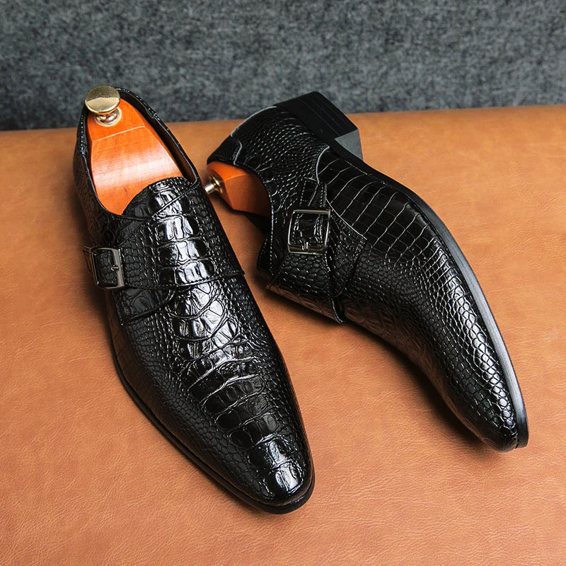 Heren Schoenen Formeel Retro Stijl met Puntige Tenen 1
