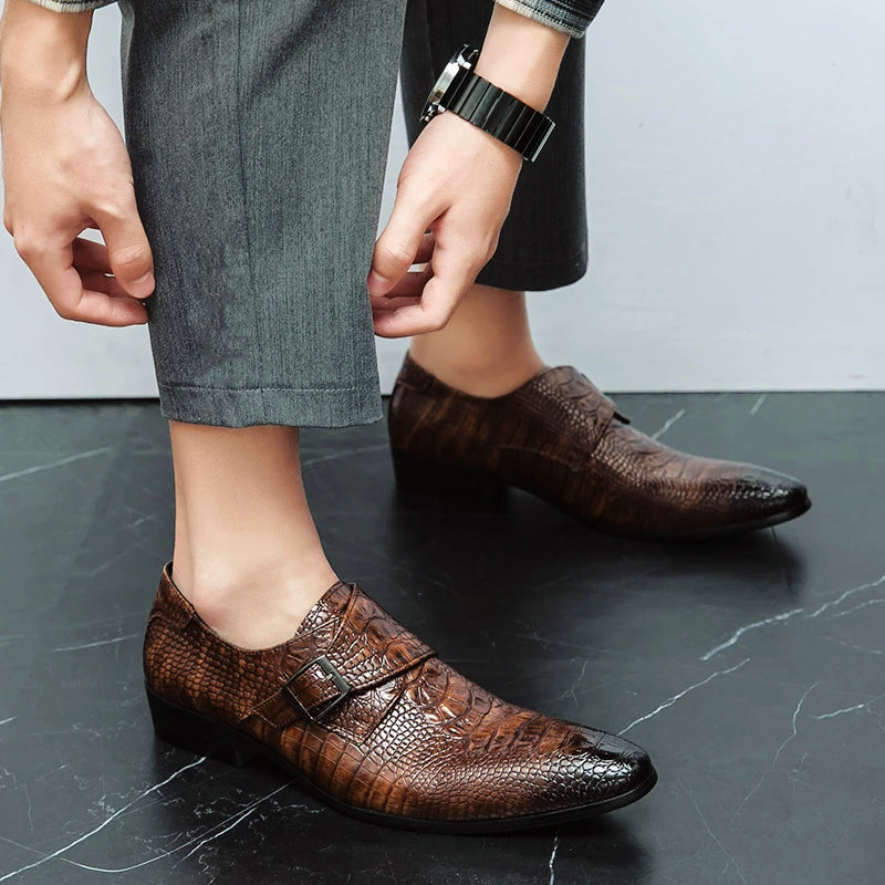 Heren Schoenen Formeel Retro Stijl met Puntige Tenen 5