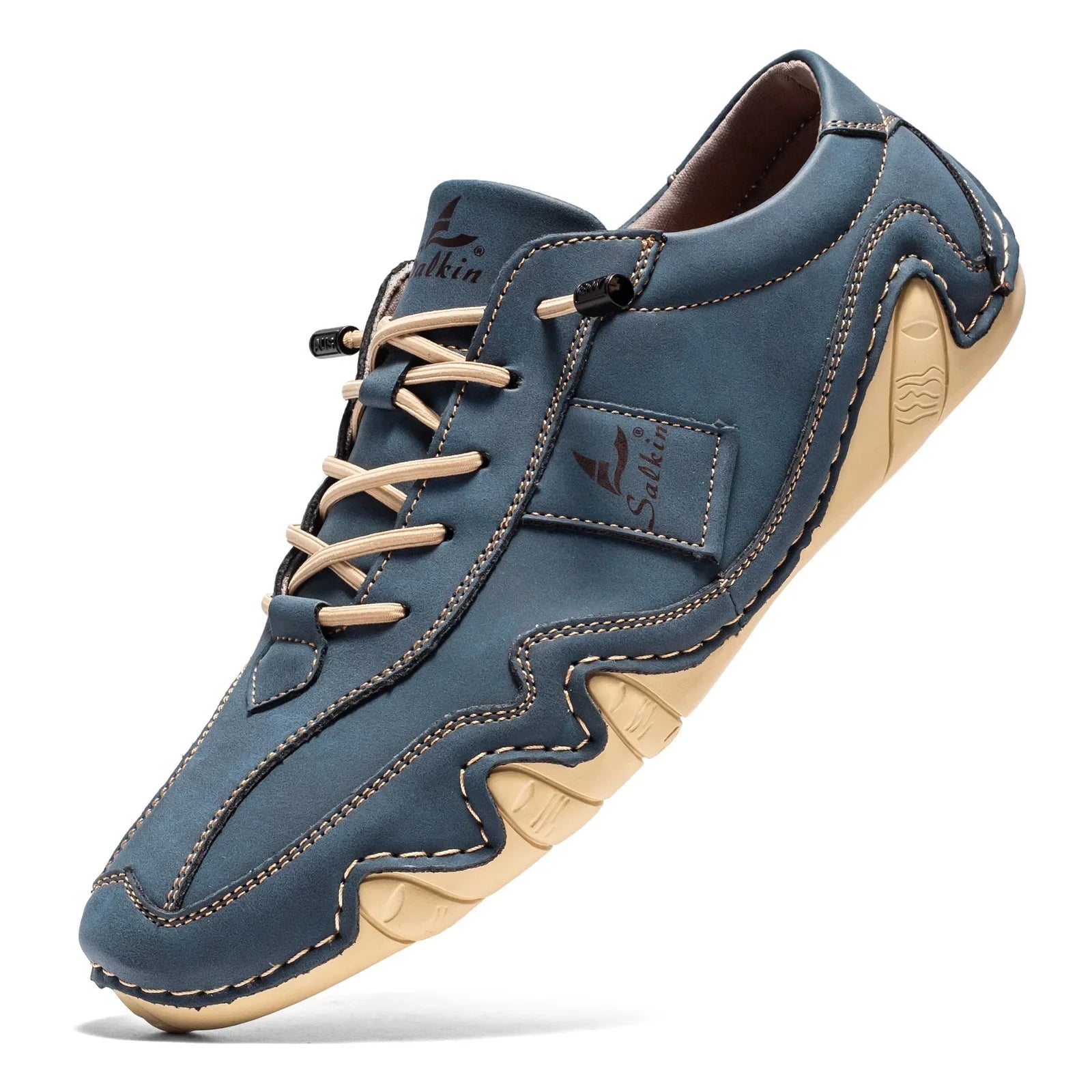 Heren Schoenen Lage Veterschoenen met Contrasterende Stiksels 2