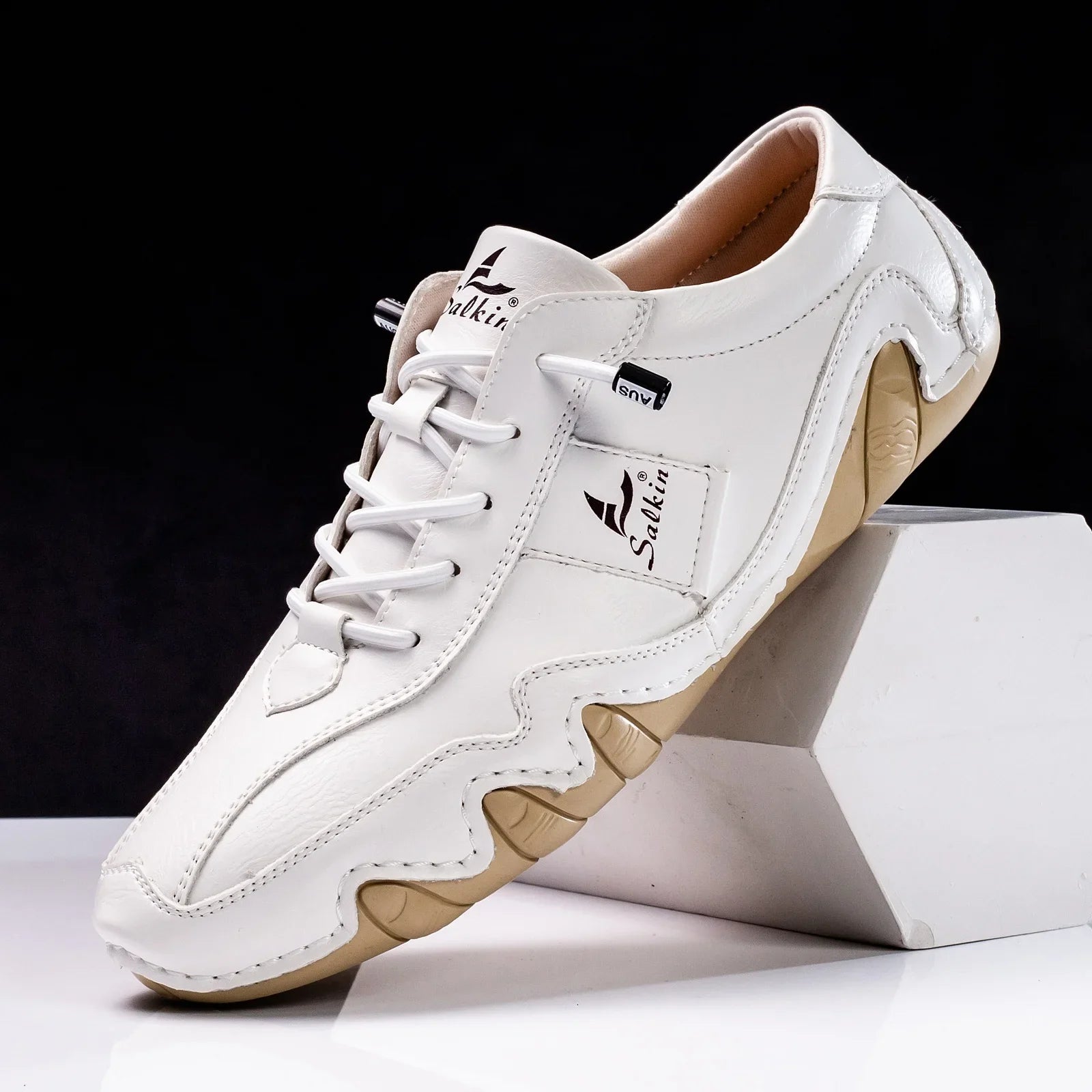 Heren Schoenen Lage Veterschoenen met Contrasterende Stiksels 6