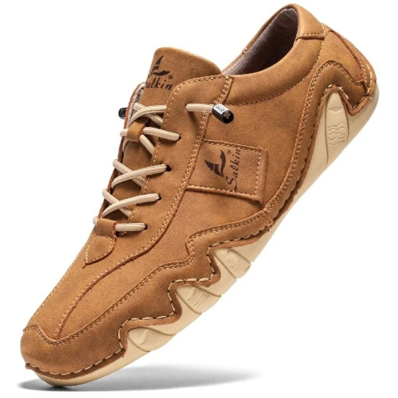 Heren Schoenen Lage Veterschoenen met Contrasterende Stiksels 7