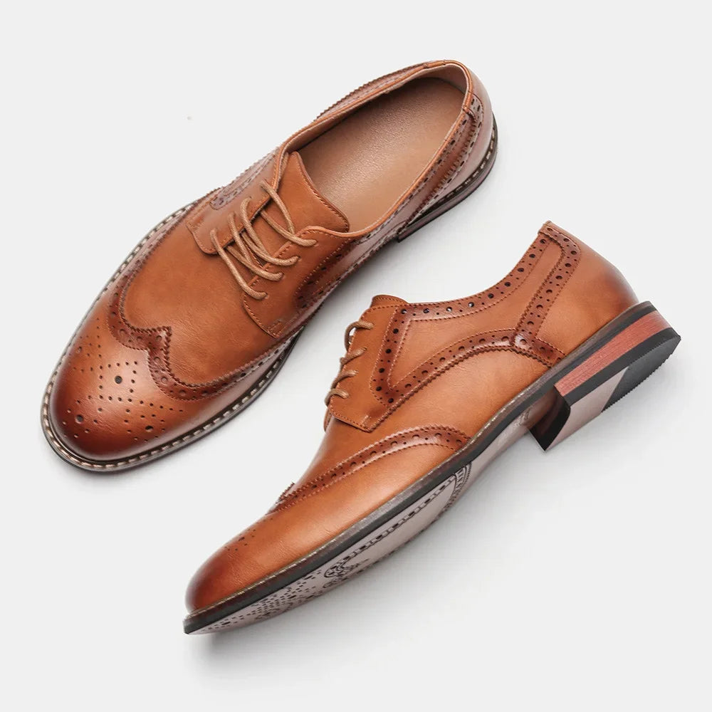Heren Schoenen Oxford Brogues Met Gelaagde Zool 6