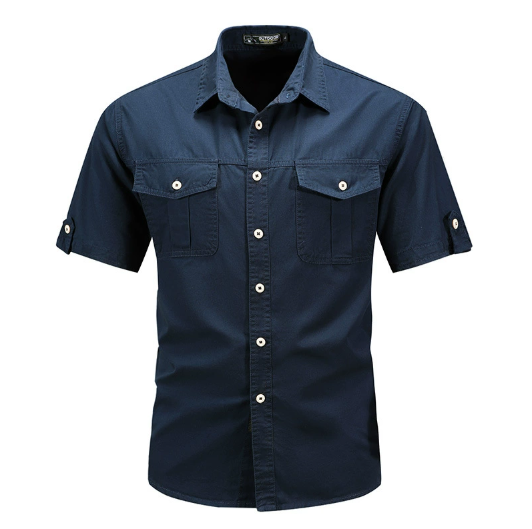 Heren Shirt Cargostijl Voor Buitenactiviteiten Met Praktische Zakken 2