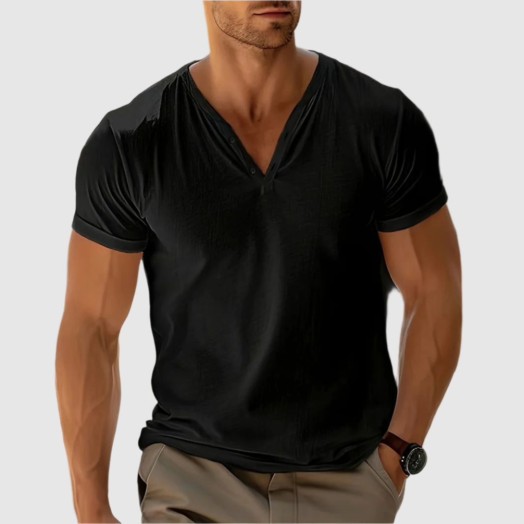 Heren Shirt Henley Lichtgewicht Stijlvol 4