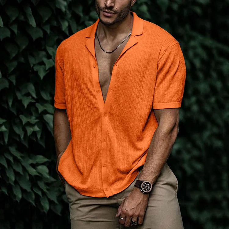 Heren Shirt Met Button-Down Kraag Voor Zomer Casual Stijl 5