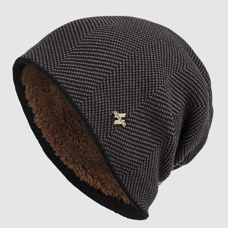 Heren Slouch Beanie Gebreid met Fleece Voering 2