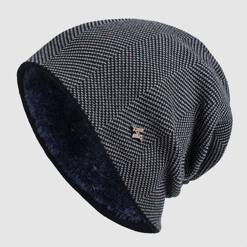 Heren Slouch Beanie Gebreid met Fleece Voering 3