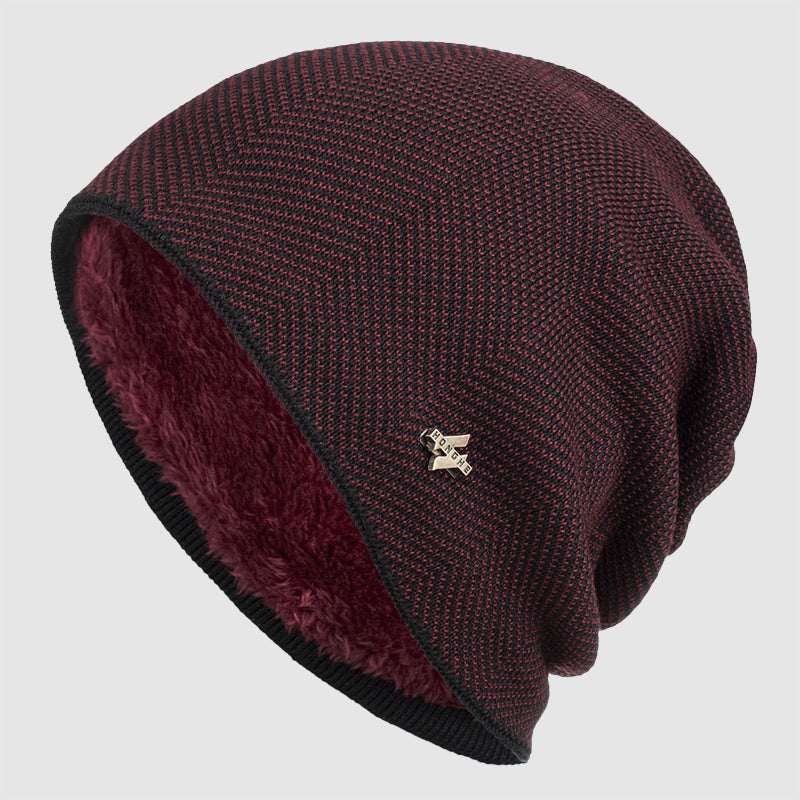 Heren Slouch Beanie Gebreid met Fleece Voering 4