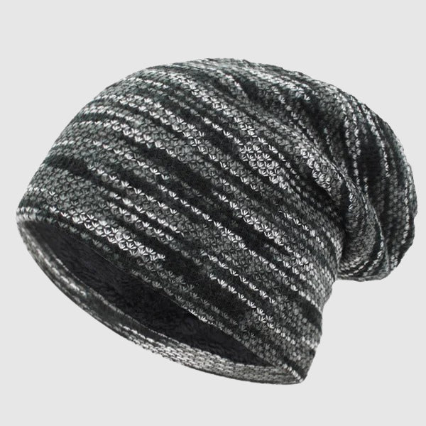 Heren Slouchy Beanie Gestreept 2