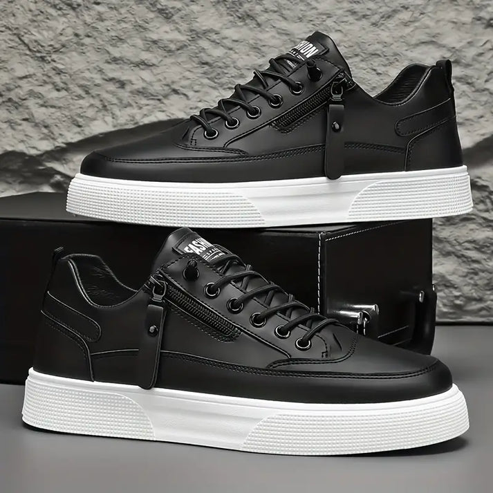 Heren Sneakers Met Rits en Vetersluiting Modern Ontwerp 6