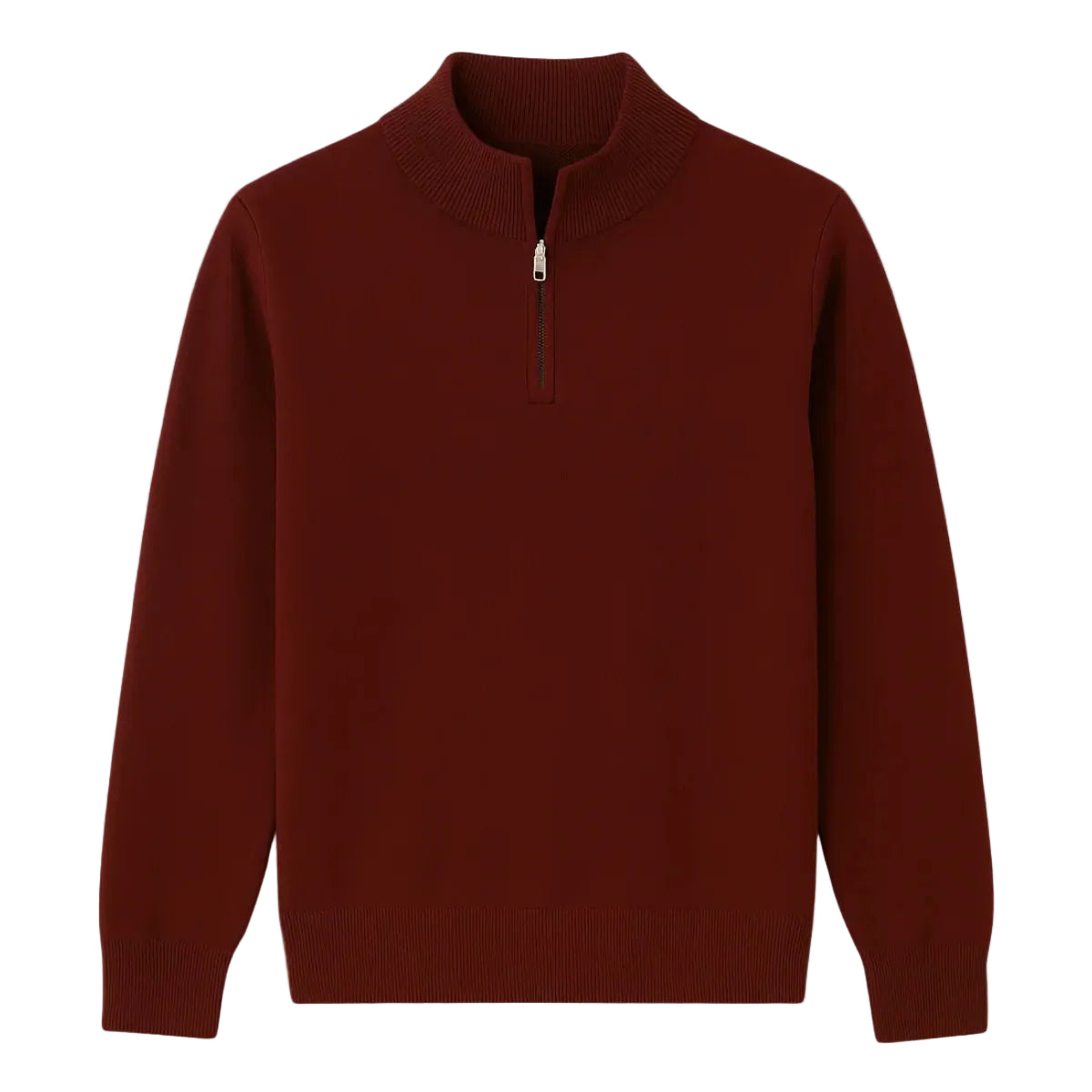 Heren Sweater met Halve Rits Marineblauw 2