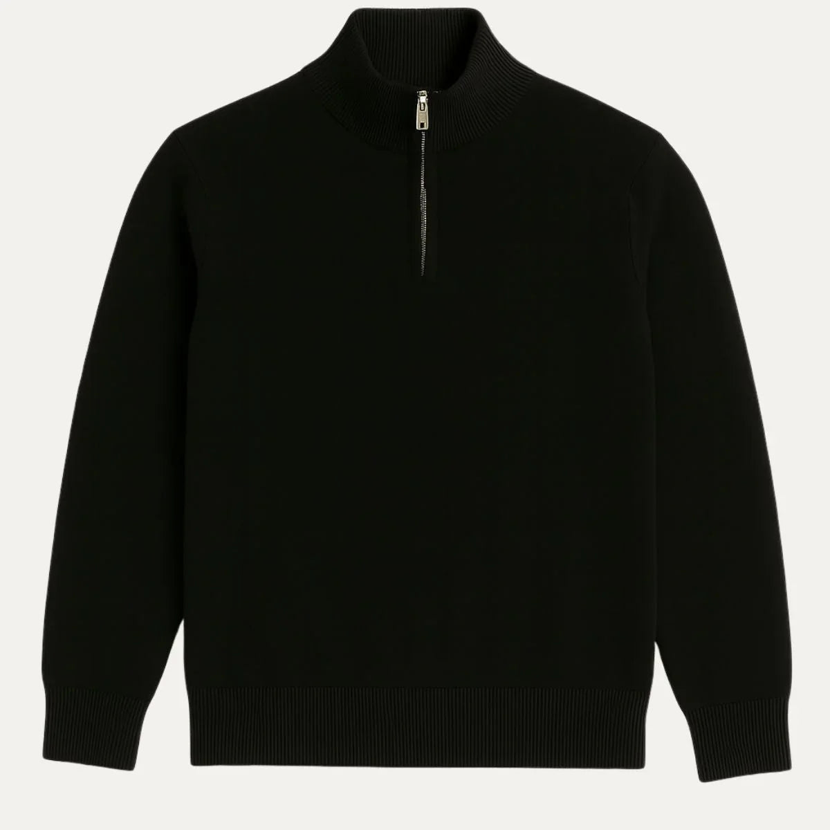 Heren Sweater met Halve Rits Marineblauw 3