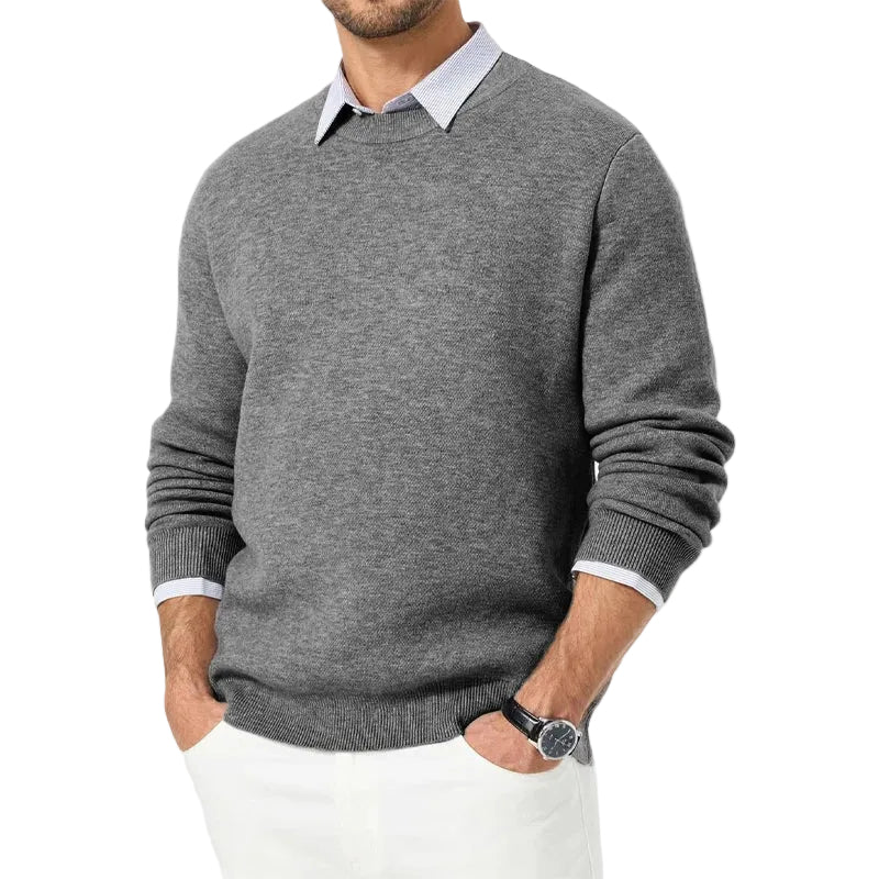 Heren Sweater met Ronde Hals en Regular Fit 0