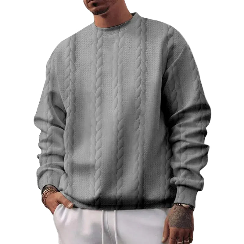 Heren Sweatshirt Losse Pasvorm Jacquard 0