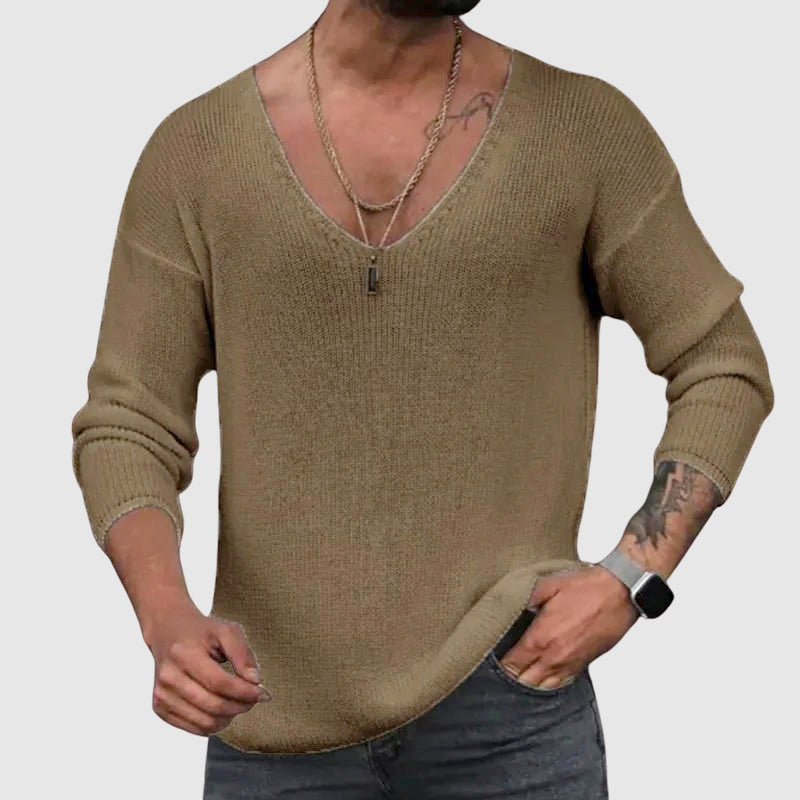 Heren T-shirt V-hals Casual Stijl 0