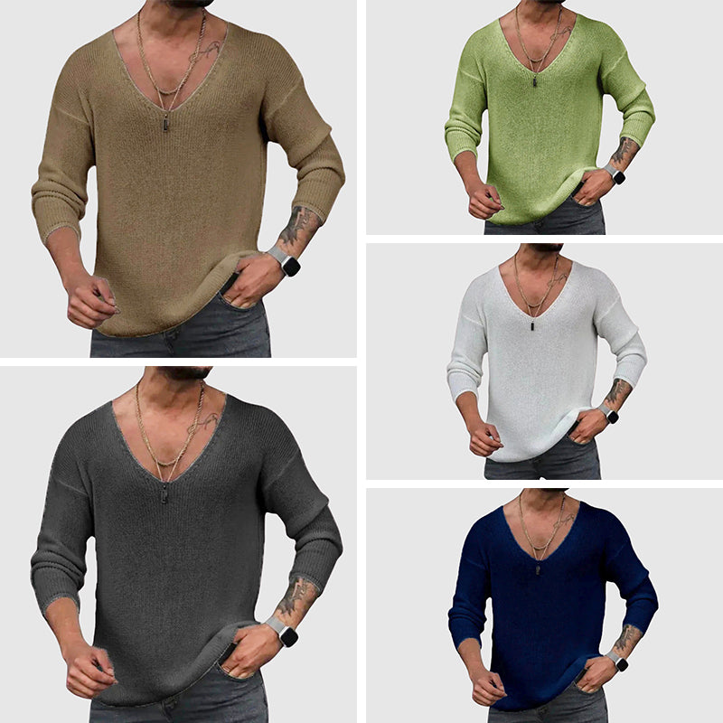 Heren T-shirt V-hals Casual Stijl 5