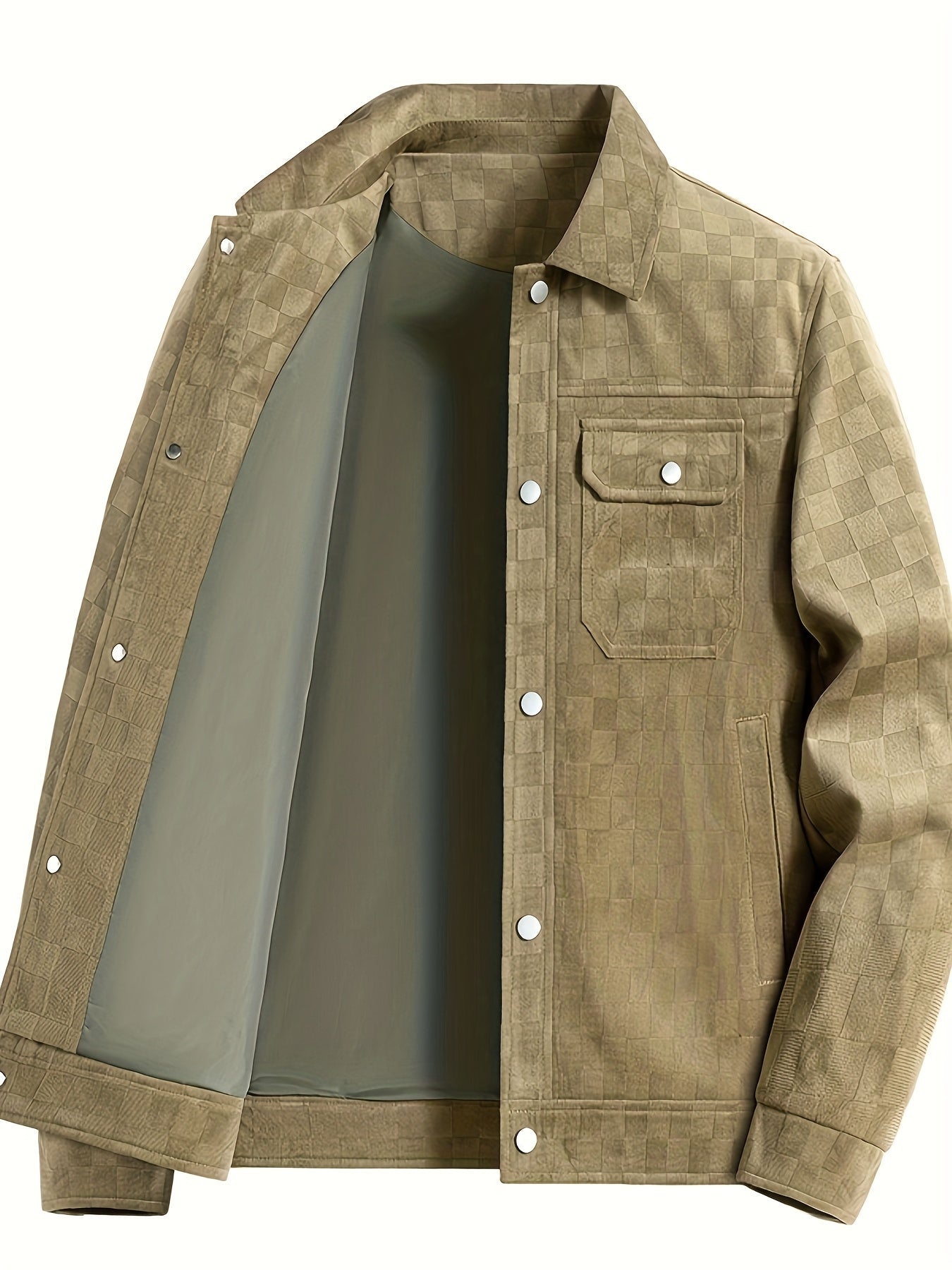 Heren Truckerjack Geruit Casual Stijl 8