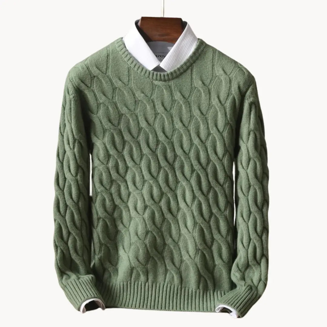 Heren Trui Klassiek Ronde Hals Met Honingraatnaden 2