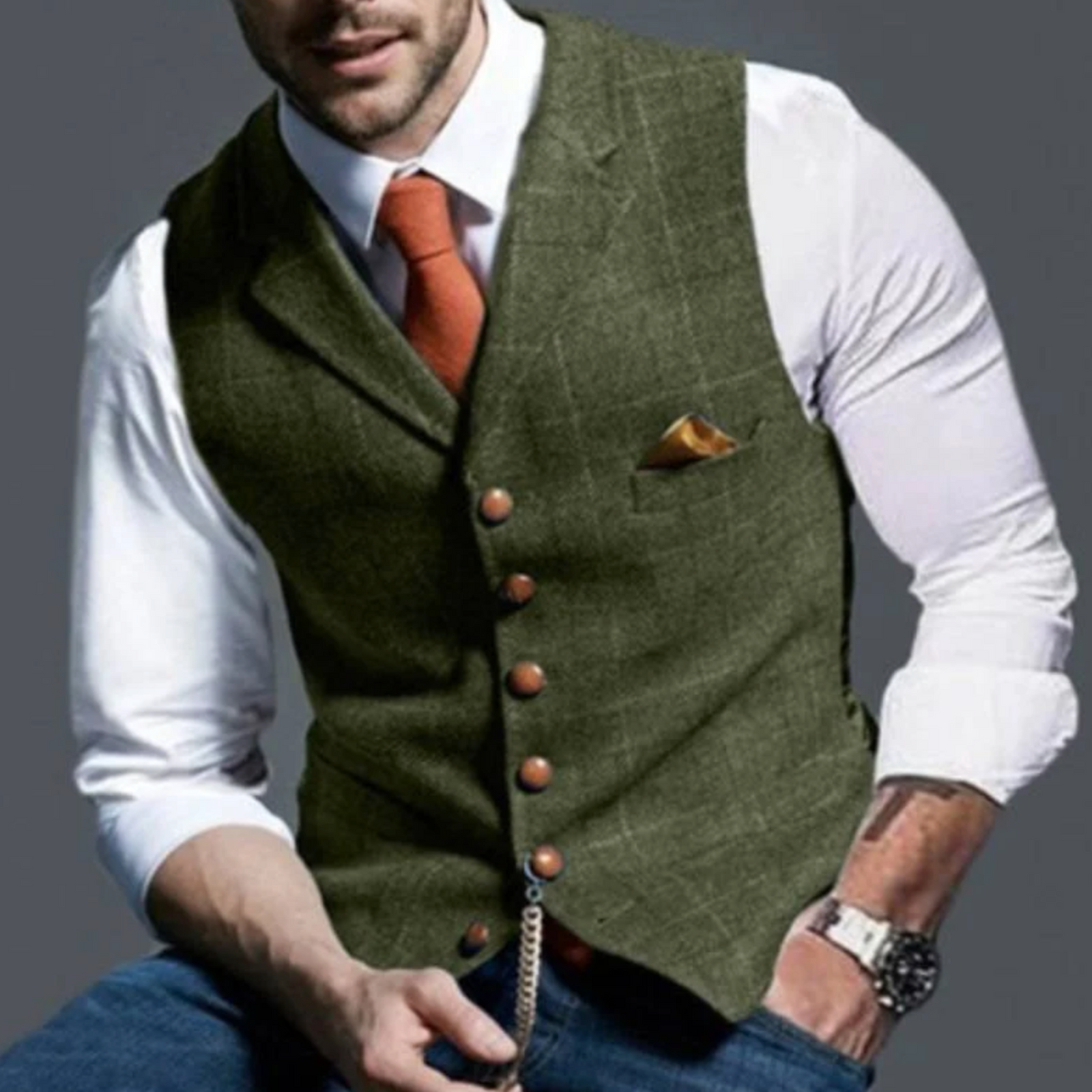 Heren Vest Slim Fit met Knopen en Zakken voor Casual en Formele Gelegenheden 6