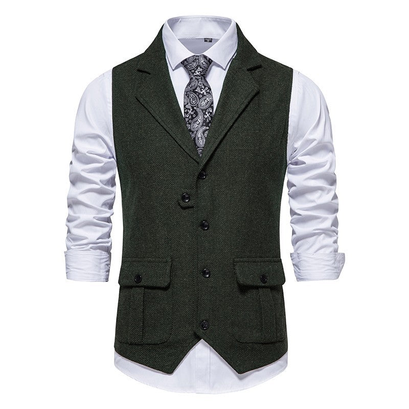 Heren Vest Smart Casual Stijl Met Professionele Knoopdetails 6