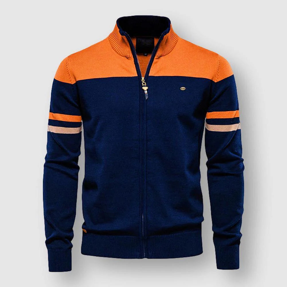 Heren Vest met Contrasterende Kleurstrepen 1
