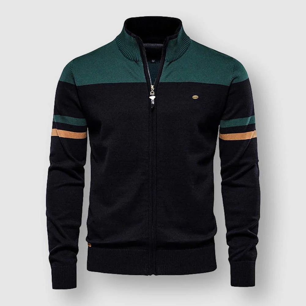 Heren Vest met Contrasterende Kleurstrepen 3