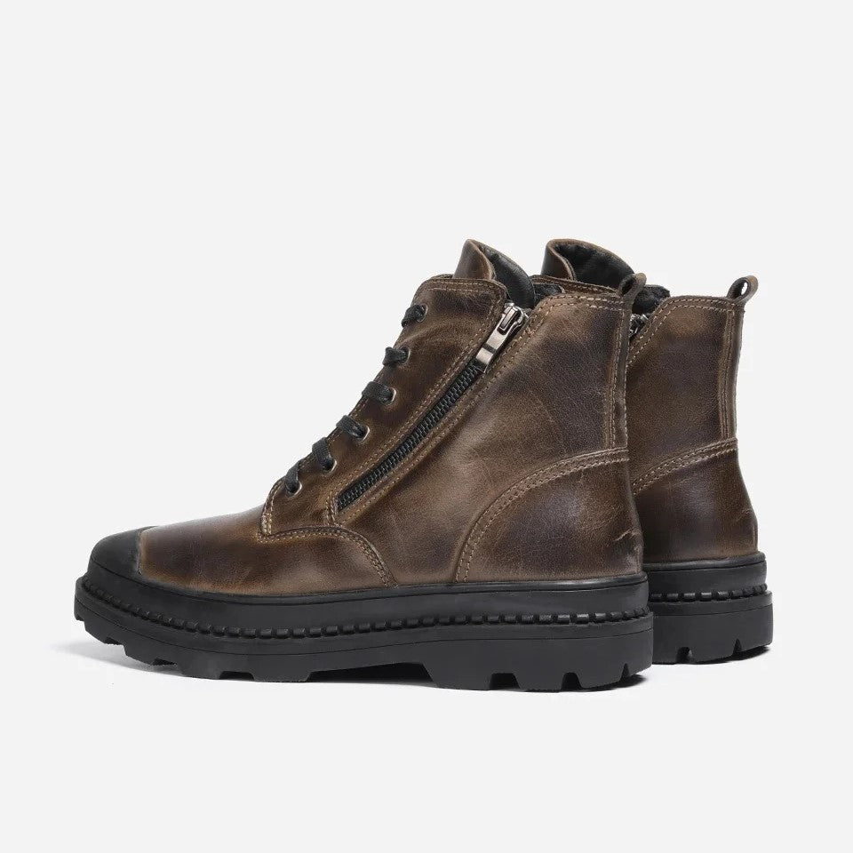 Heren Vintage Leren Laarzen met Robuuste Zool 6