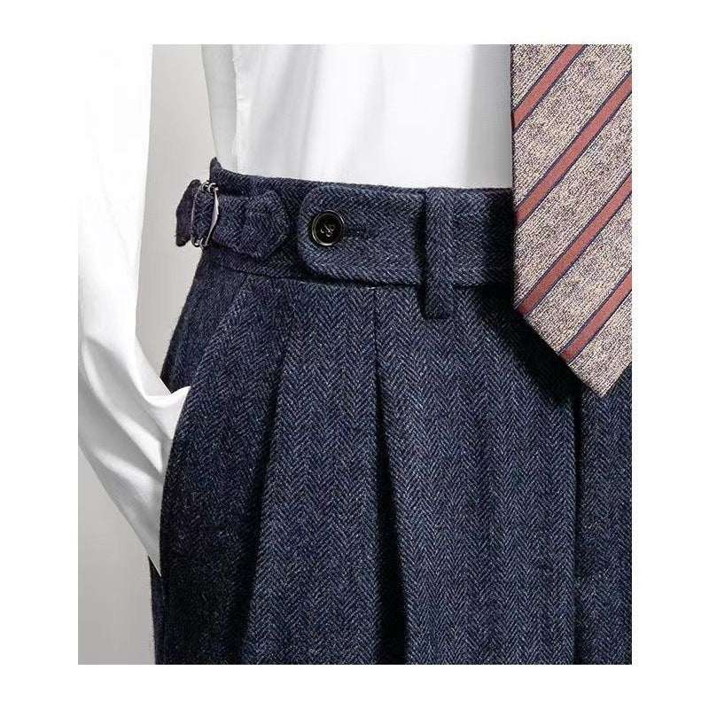 Heren Vrijetijdsbroek Casual Tweed 2