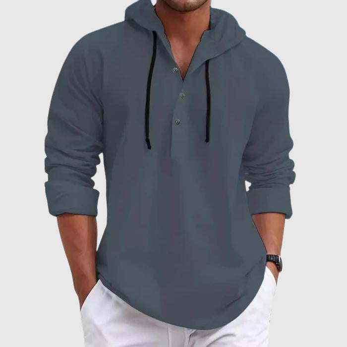 Heren Weekendshirt met Capuchon Casual Stijl 3
