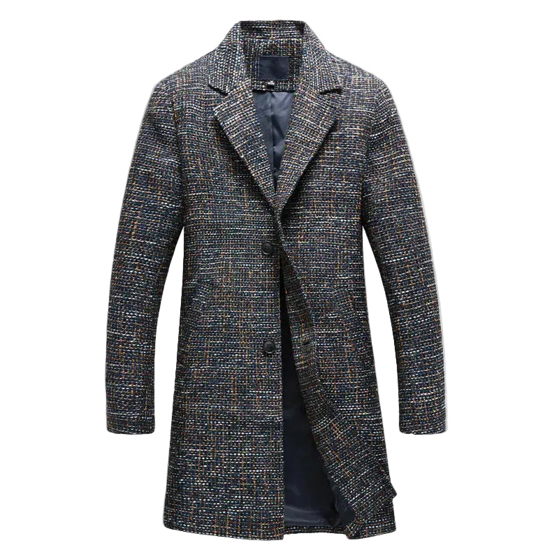 Heren Winterjas Met Drie Knopen Klassiek Stijl 0
