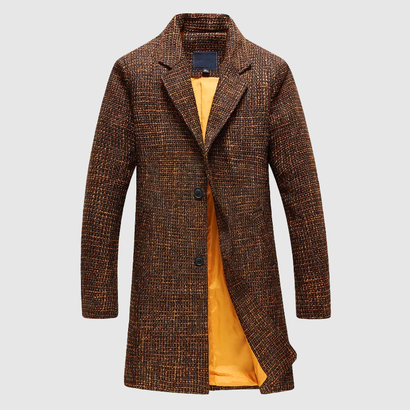 Heren Winterjas Met Drie Knopen Klassiek Stijl 1