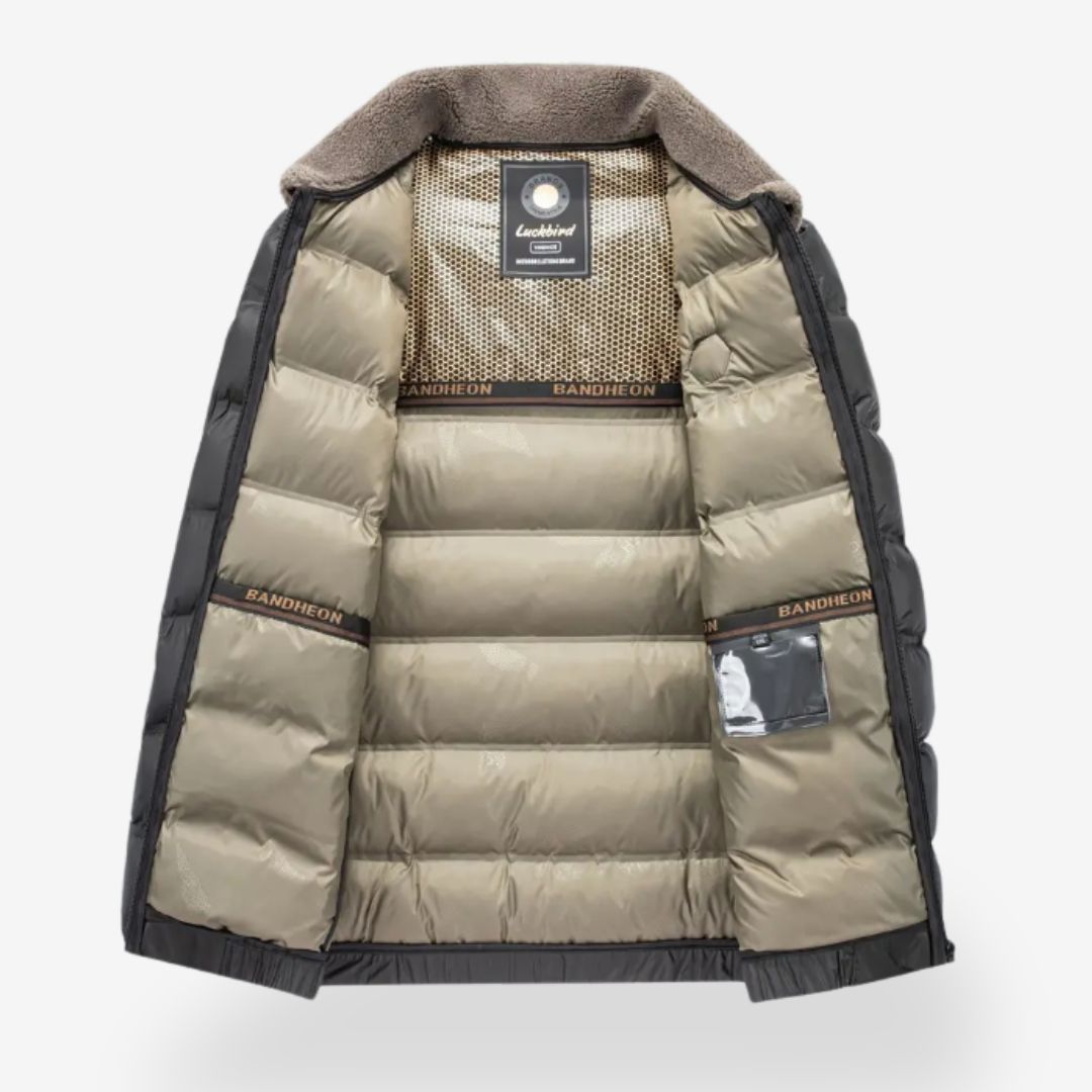 Heren Winterjas Pilot Met Verwijderbare Bontkraag 2