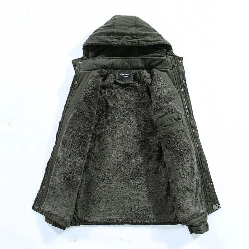 Heren Winterjas met Capuchon en Fleece Voering 2
