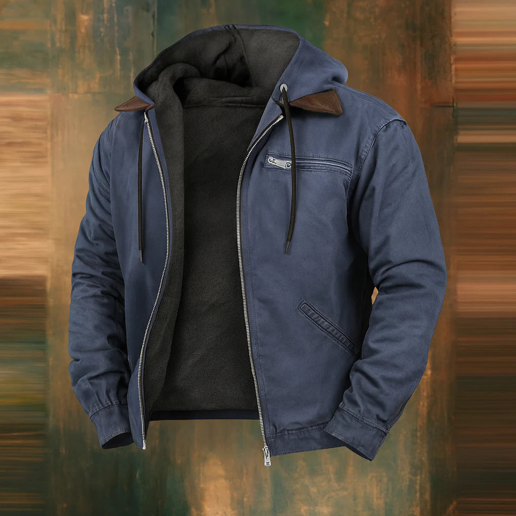 Heren winterjas met capuchon, moderne outdoorjas 1