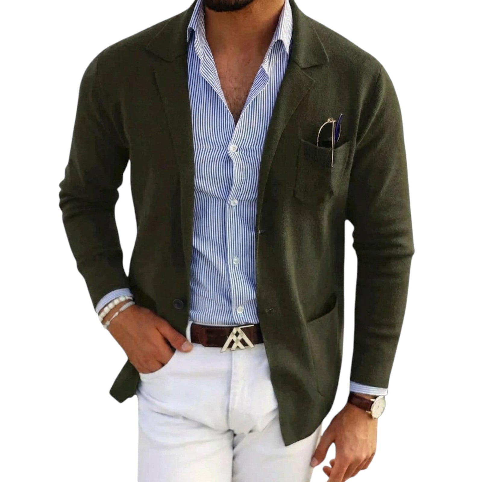 Herenblazer met klassieke jaskraag 7